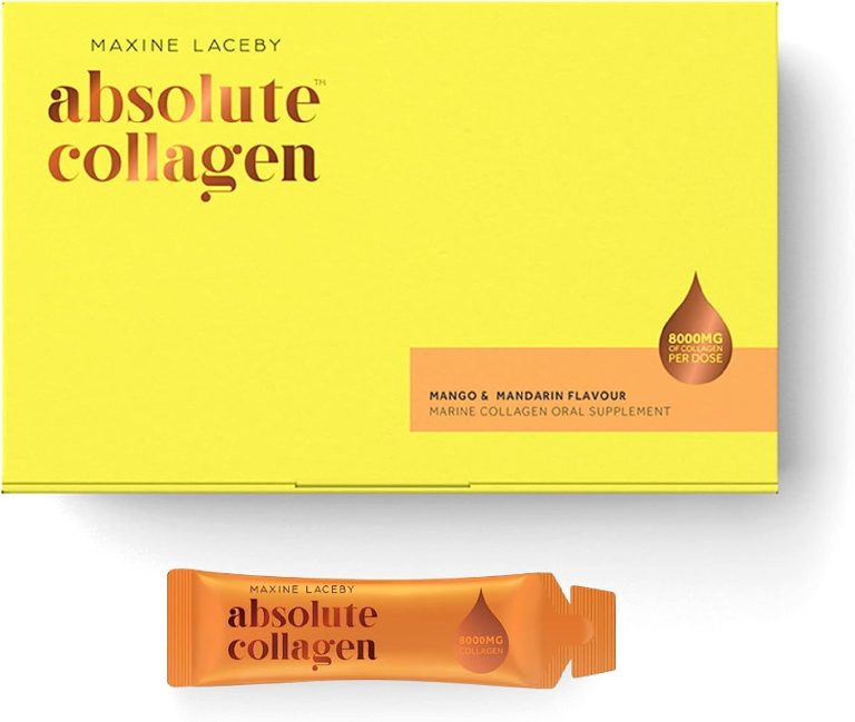 Absolute Collagen Marine Liquid Collagen Supplement for Women - Mango & Mandarin Flavour - Higher Absorption Than Tablets or Powder - 14 x 8000 mg Collagen Sachets per Box