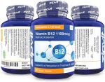 Vitamin B12 Tablets High Strength 1100mcg Methylcobalamin, 360 Vegan B12 Tablets (12 Months Supply). Helps with Tiredness and Fatigue. Vegetarian Society Approved B12 Supplement. UK Supplier