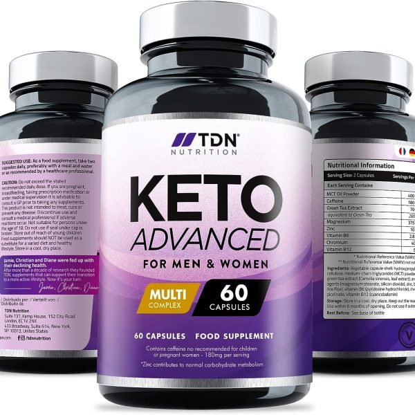 Keto Diet Pills for Men & Women - 1 Month Supply - Vitamins and Minerals - Formulated in The UK - Vegan - Contributes to Fatty Acid & Carb Metabolism