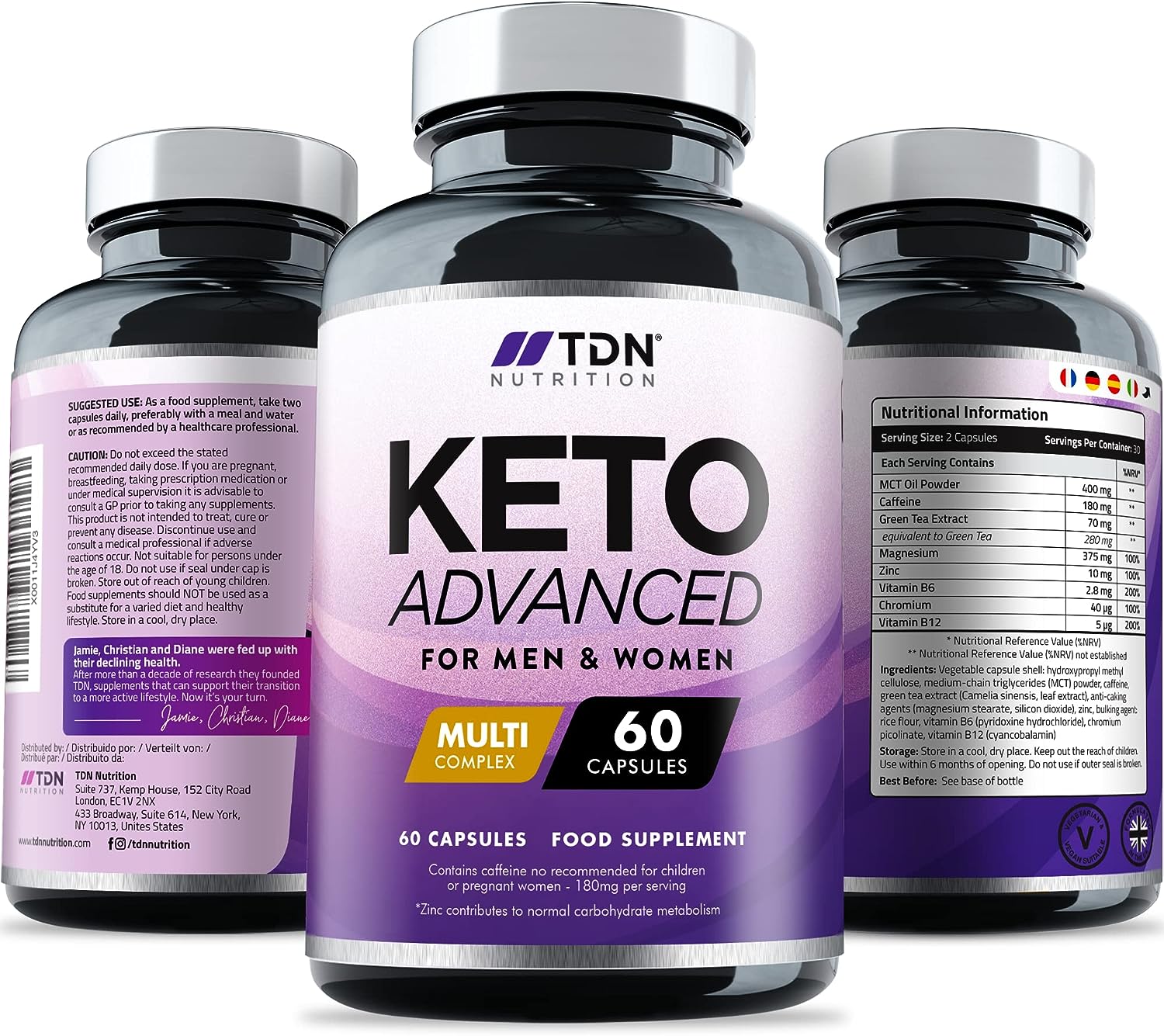 81h4S4aItwL._AC_SL1500.jpg Keto Diet Pills for Men & Women - 1 Month Supply - Vitamins and Minerals - Formulated in The UK - Vegan - Contributes to Fatty Acid & Carb Metabolism