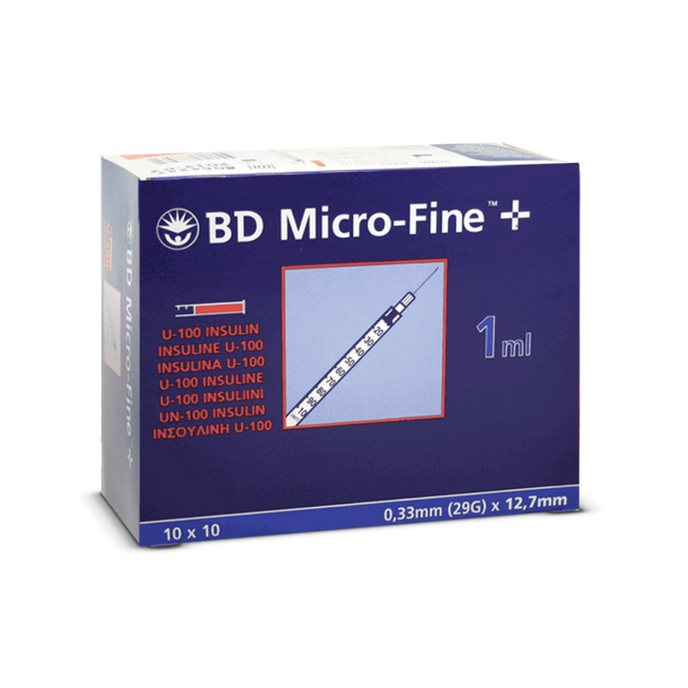 BD-Microfine+ 1ml 0.33mm (29g) x 12,7mm Syringes with Needles (Pack of 100)