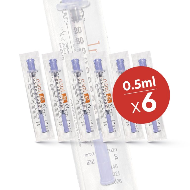 6 x FMS Micro Syringes (32G / 0.5ml / 8mm)